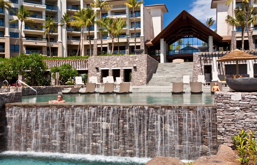 Kapalua Vacation Rentals, Ocean Dreams Villa 2203 at Montage Kapalua Bay* - Relax by the Falls and the Dry/Wet Chaise Lounge Chairs