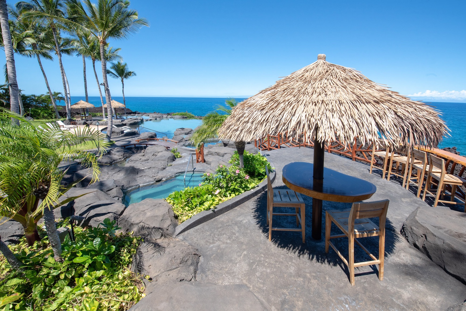 Kamuela Vacation Rentals, 3BD OneOcean (1C) at Mauna Lani Resort - Palapas at "The Ocean Club" Amenity Center