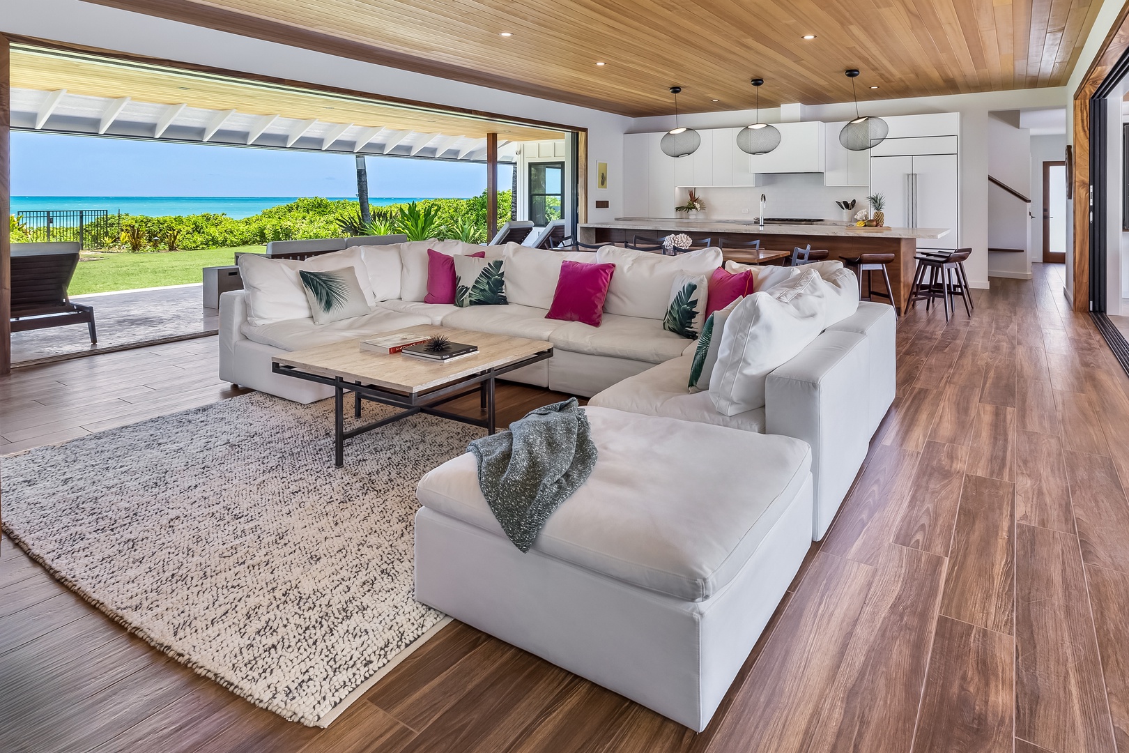Kailua Vacation Rentals, Kailua Beach Villa - Seamless flow from the kitchen to dining and living spaces, perfect for entertaining and relaxation.