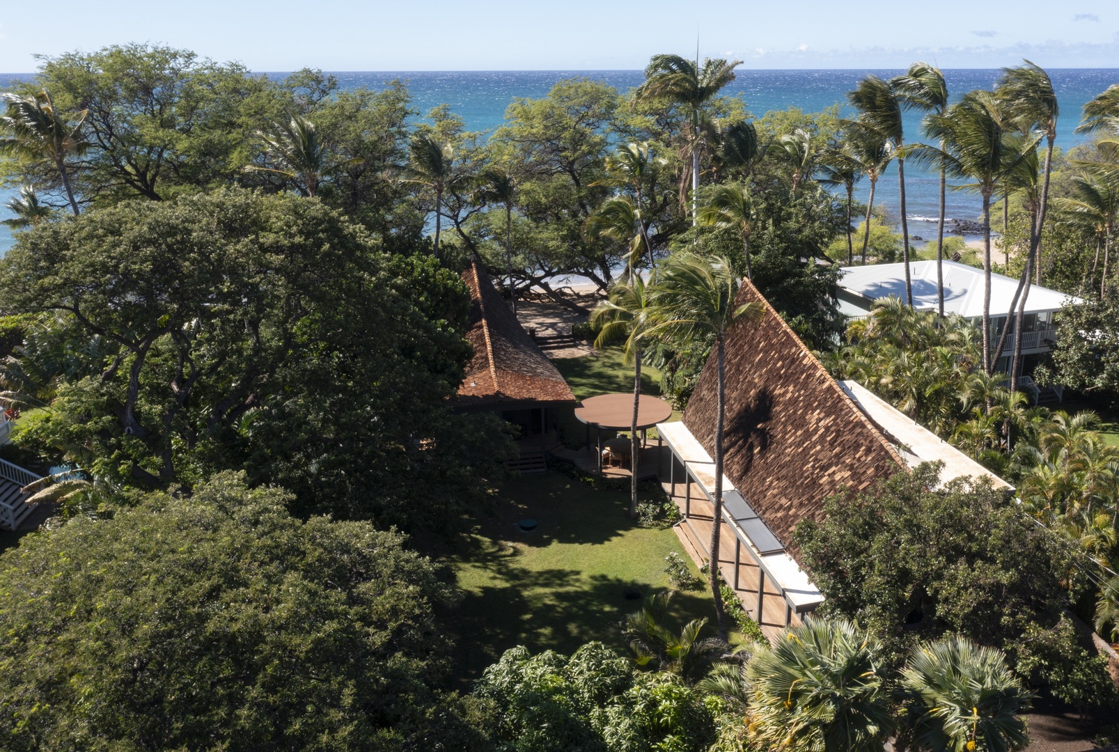 Kamuela Vacation Rentals, Hui Pu - Outdoor lanai overlooking gardens – the perfect spot to relax.