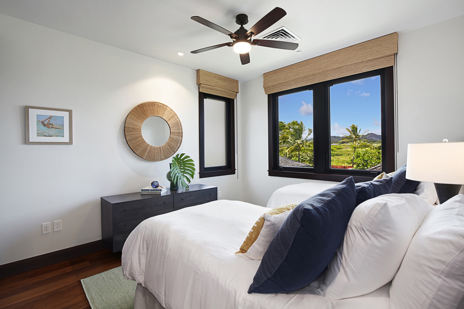 Koloa Vacation Rentals, Kukui'ula Villa #8 - Guest bedroom fetures twin beds