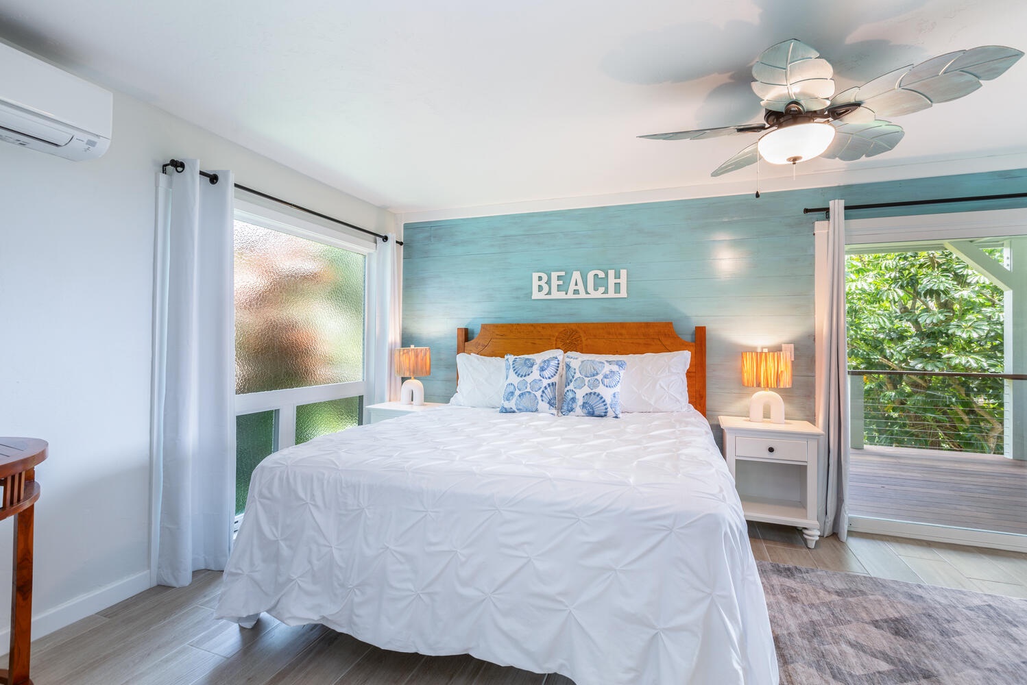 Princeville Vacation Rentals, Wai Lani - Guest Room 1 - Bright and cheerful beach-themed