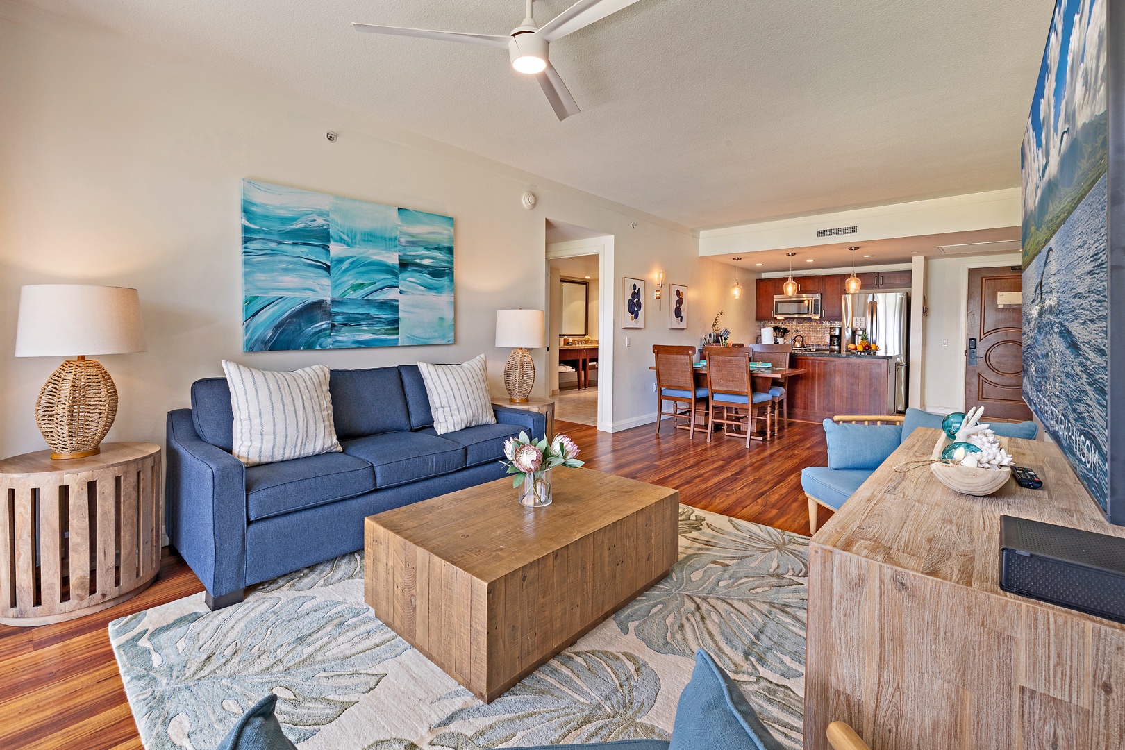 Lahaina Vacation Rentals, Honua Kai Konea 206 - Bright and spacious living area with comfortable seating, perfect for unwinding after a day of adventure.