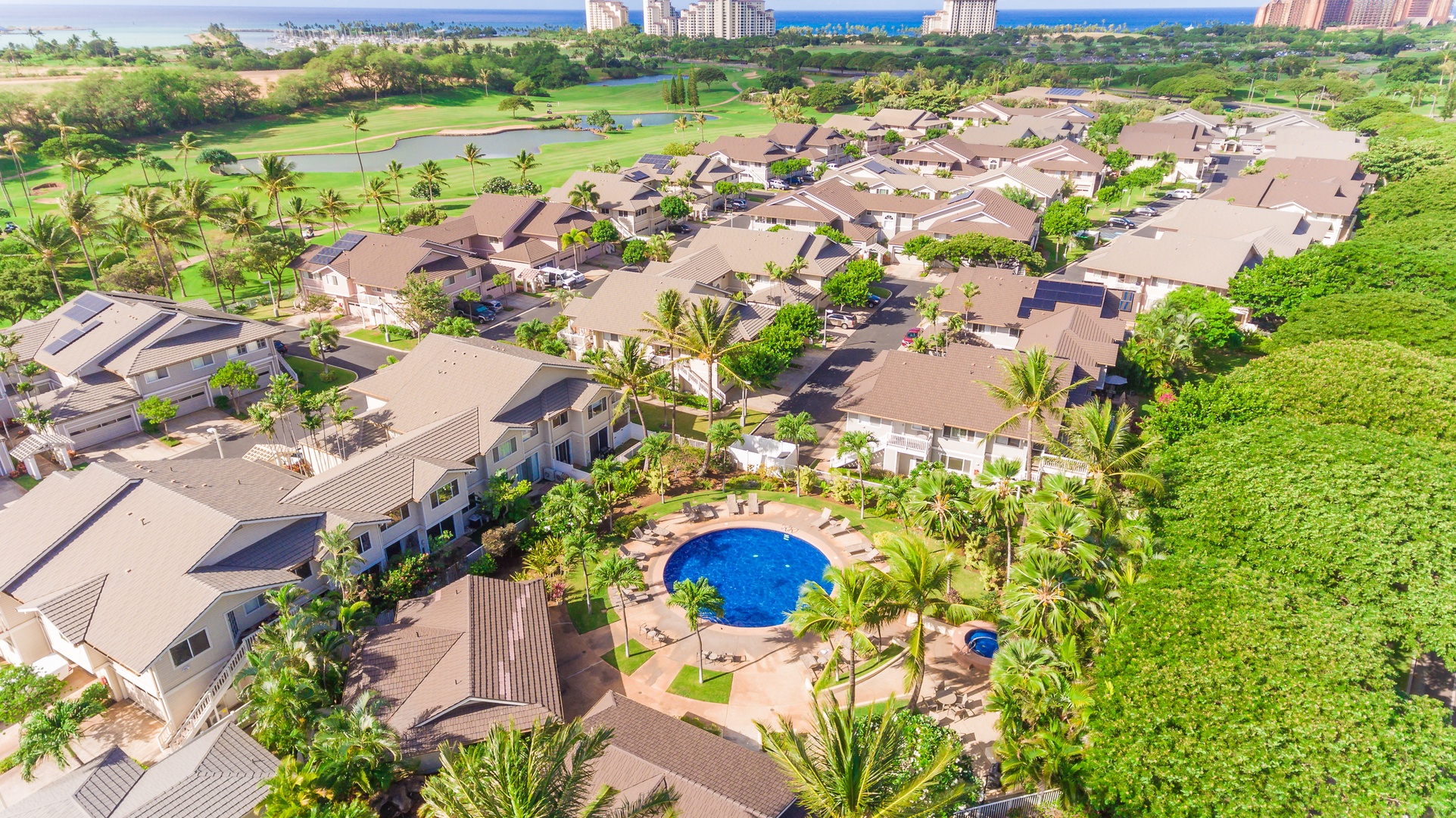 Kapolei Vacation Rentals, Fairways at Ko Olina 18C - An aerial photo of Fairways at Ko Olina.