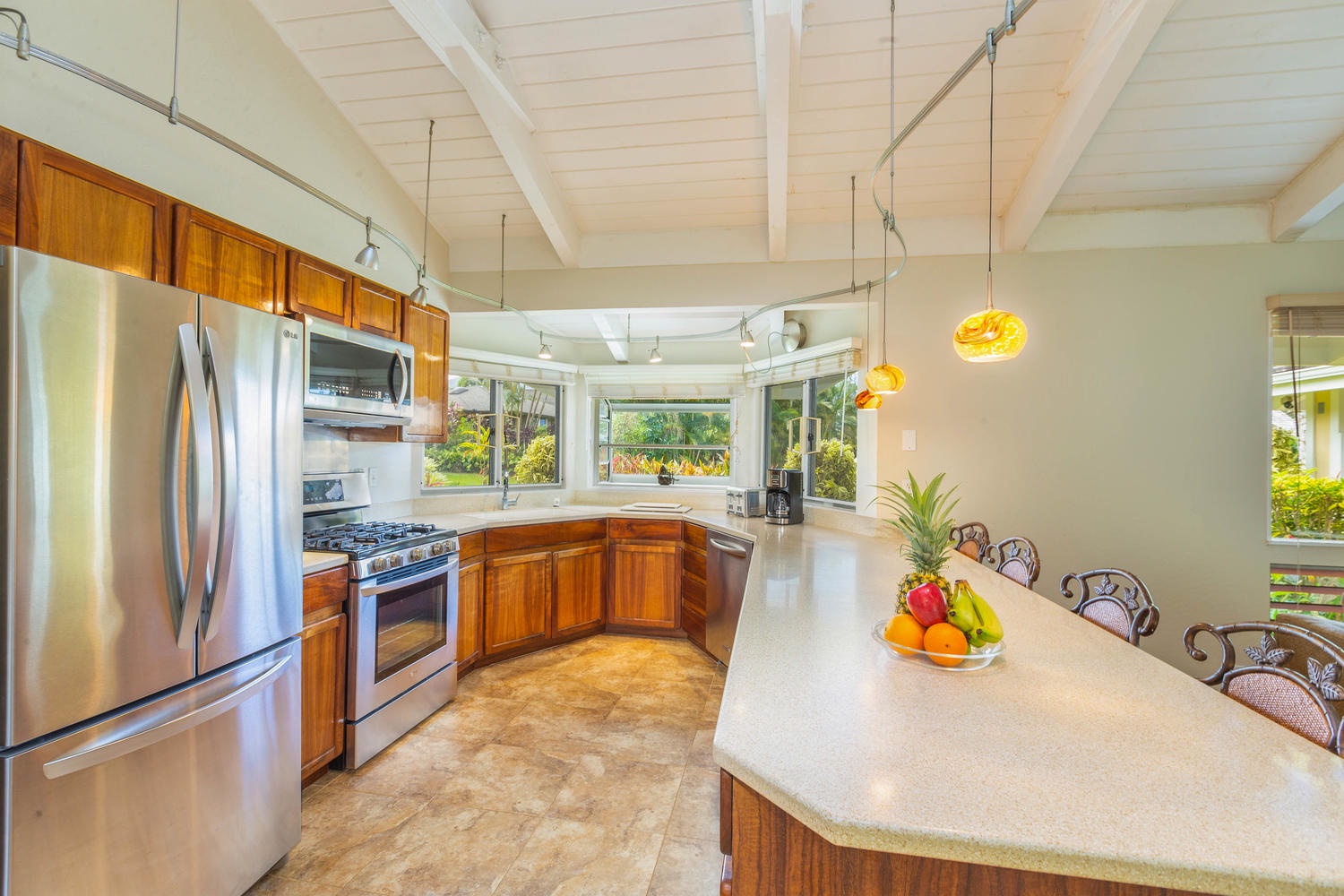 Princeville Vacation Rentals, Mala Hale - Upgraded kitchen with high-quality appliances