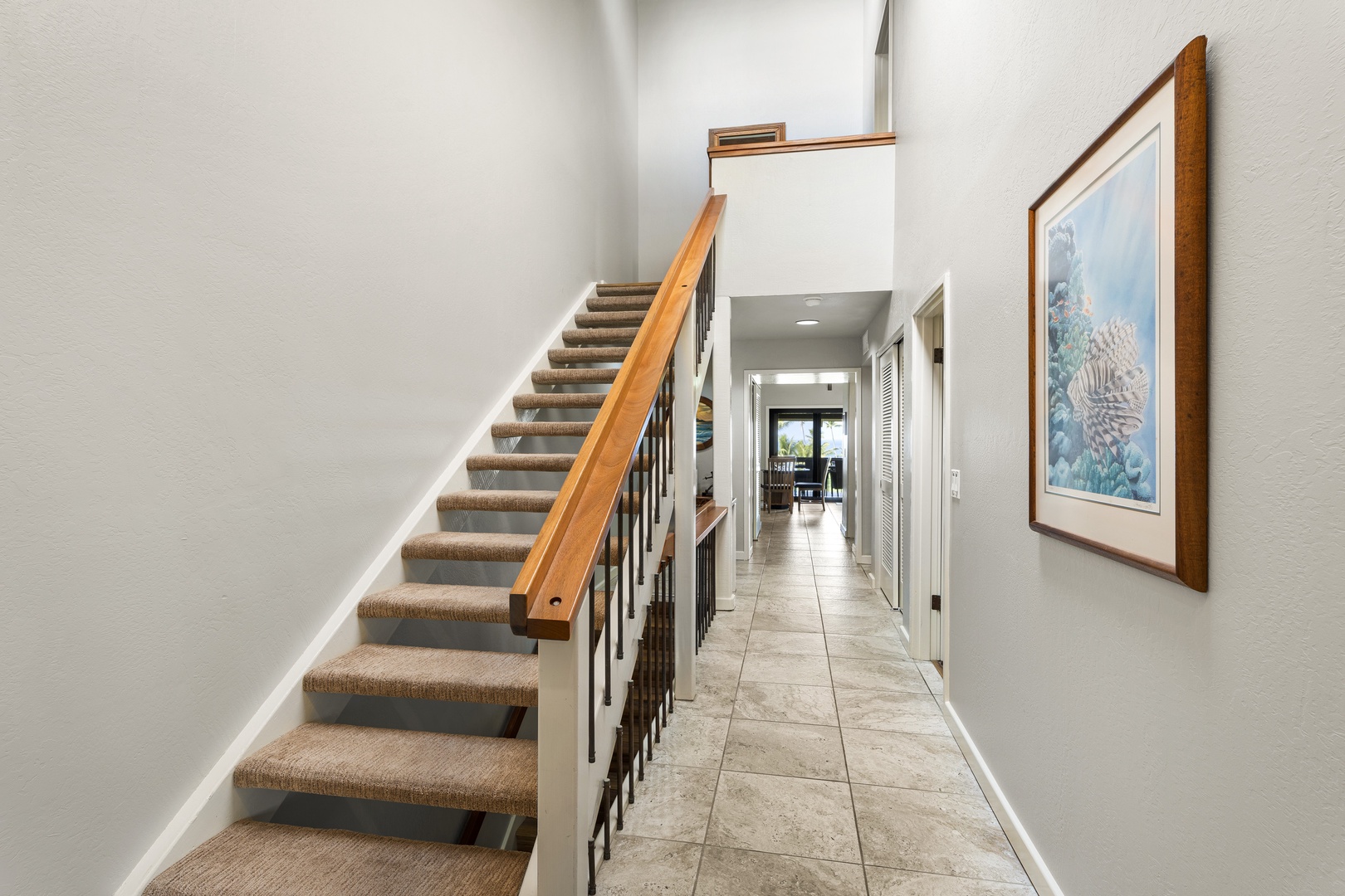 Kailua Kona Vacation Rentals, Kanaloa at Kona 1606 - Stairway leading to the Primary suite