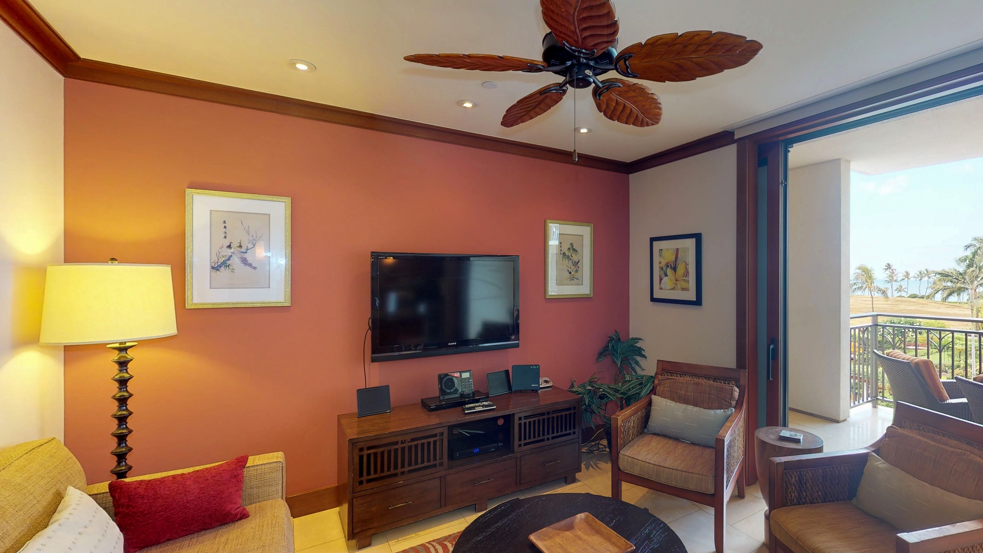 Kapolei Vacation Rentals, Ko Olina Beach Villas O402 - A flat screen TV for movie night on the island.