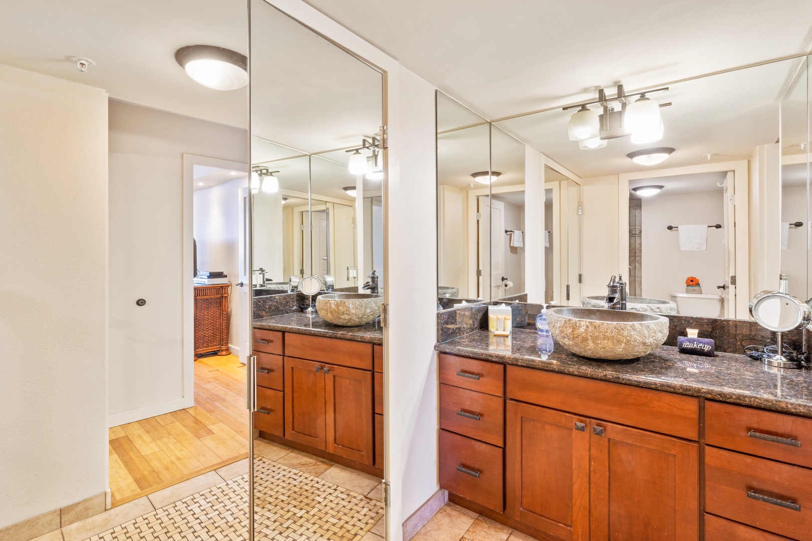 Lahaina Vacation Rentals, Mahana 608 - Separate vanity from the shower, perfect for getting ready for your special dinner