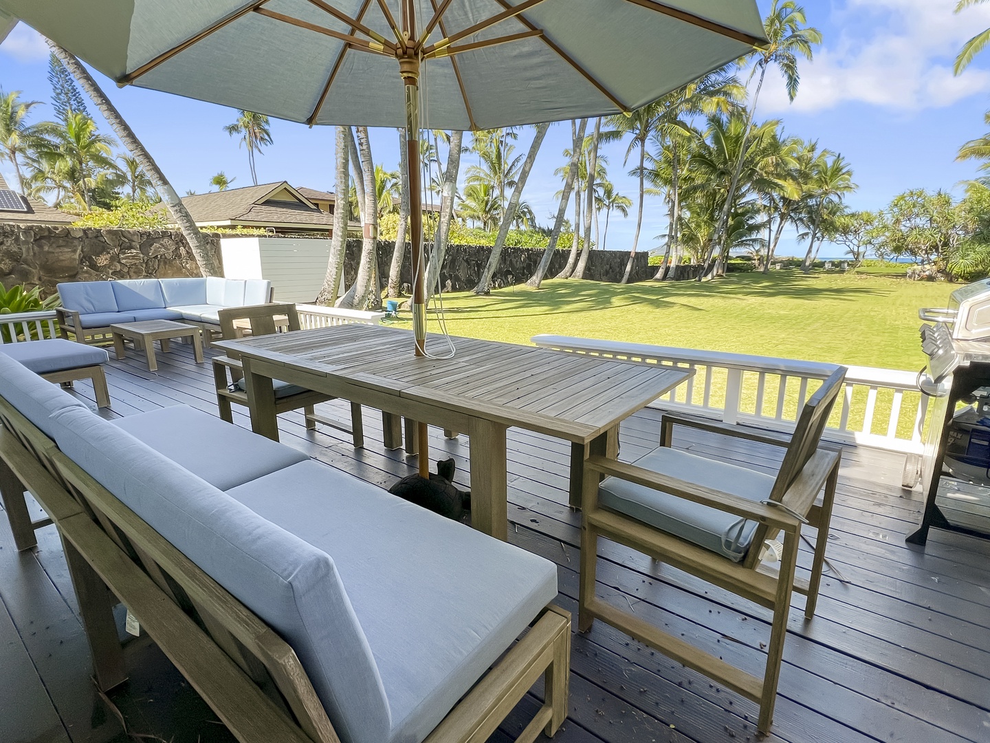 Kailua Vacation Rentals, Kai Mele - Ocean front lanai with brand new lounge set up! More photos to come!