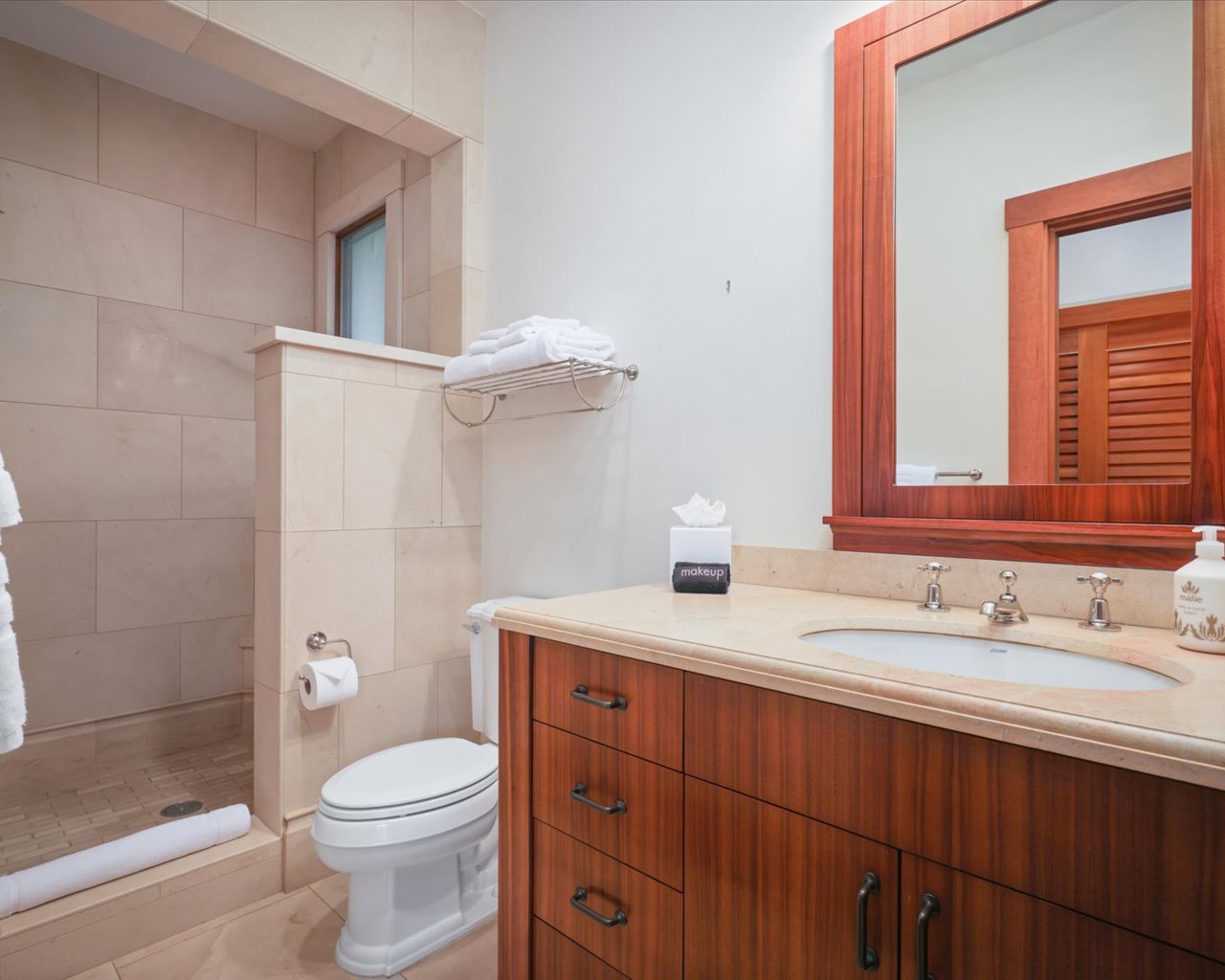 Kailua Kona Vacation Rentals, 3BD Pakui Street Estate (131) at Hualalai Resort - En suite full bathroom with a walk-in shower