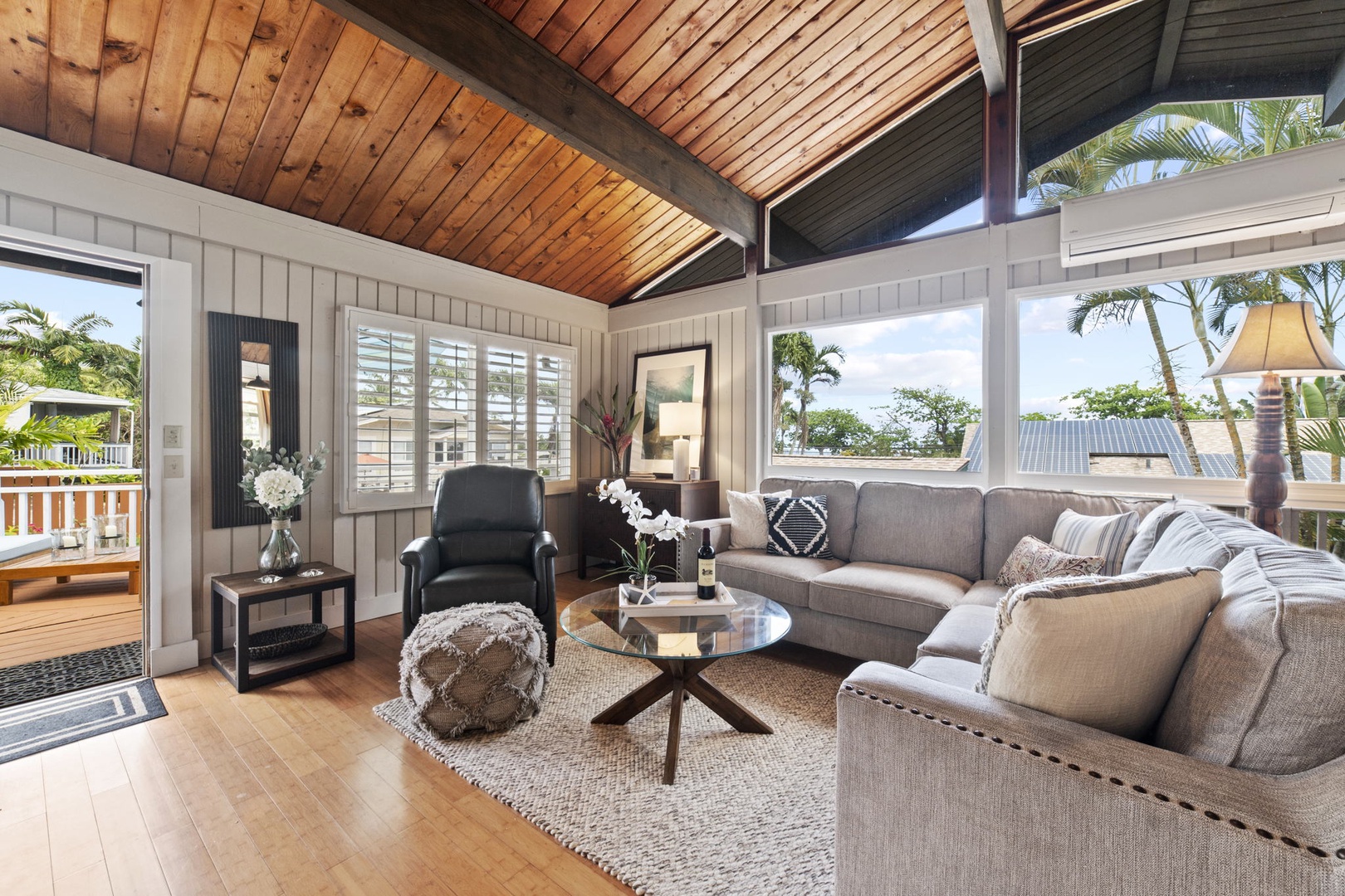 Kaaawa Vacation Rentals, Pali Kai - Living room with ocean views