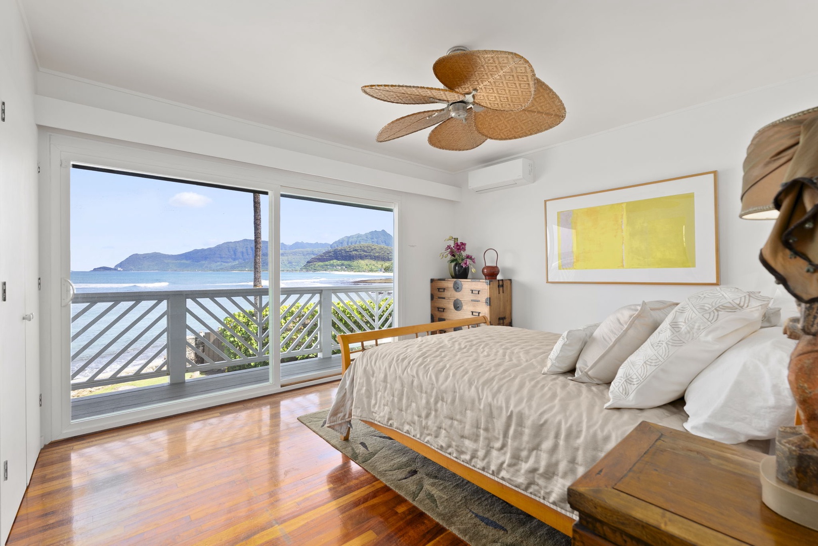 Waianae Vacation Rentals, Ma'ili Blue Estate - Wake up to breathtaking ocean views from your serene bedroom, where tropical breezes and stunning mountain vistas greet you each morning.