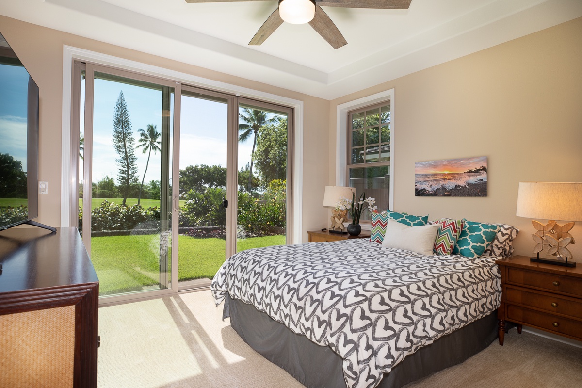 Kailua Kona Vacation Rentals, Holua Kai #1 - Second Bedroom with queen bed and golf course views