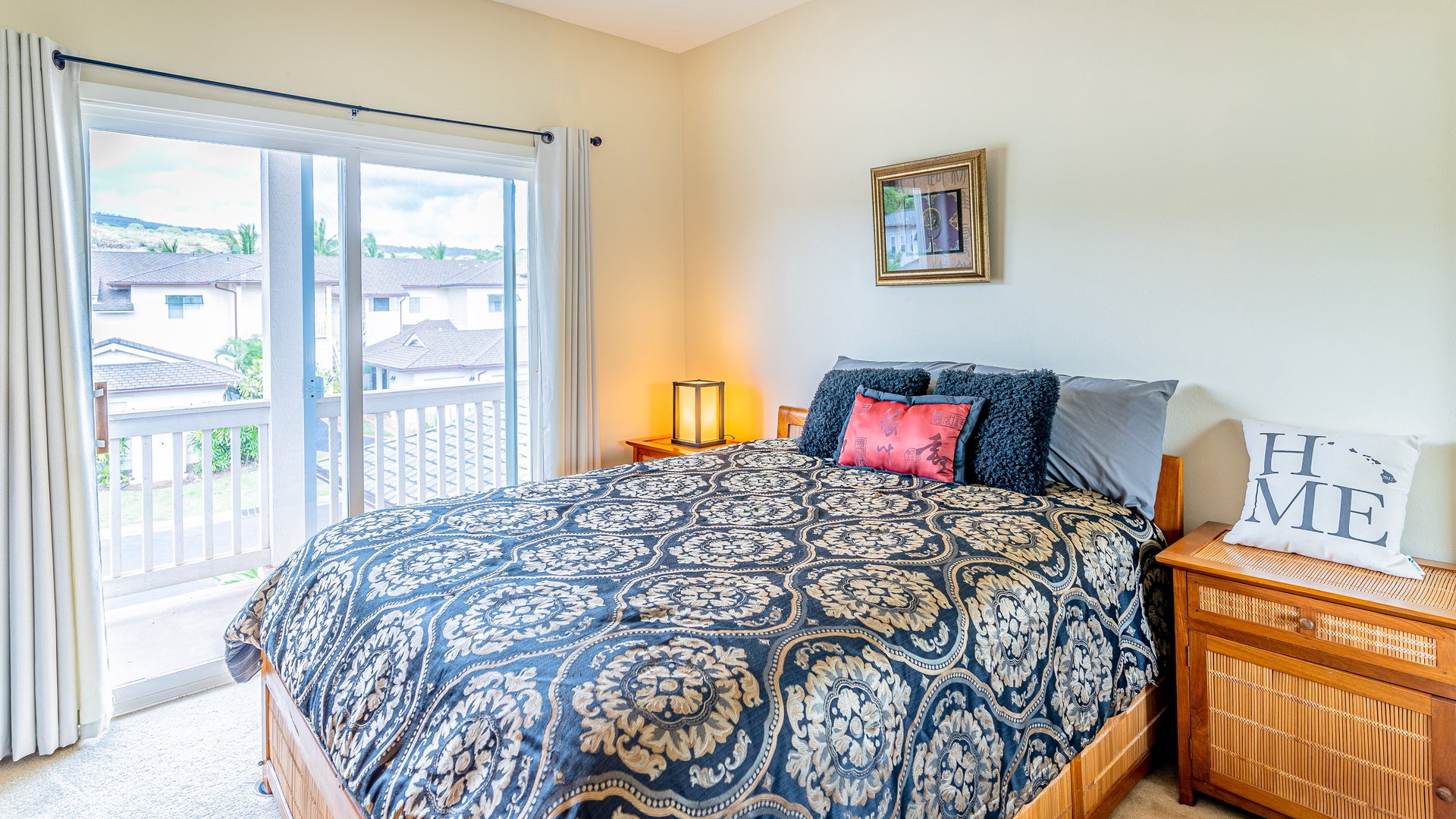 Kapolei Vacation Rentals, Coconut Plantation 1086-4 - The second guest bedroom with a private lanai.
