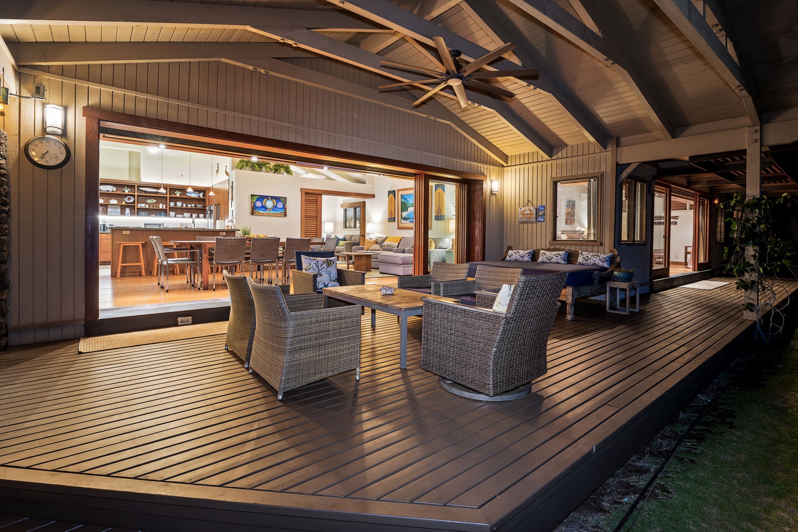 Kamuela Vacation Rentals, Island Time Retreat - Pour a drink and settle in as the great room dims down for the night.