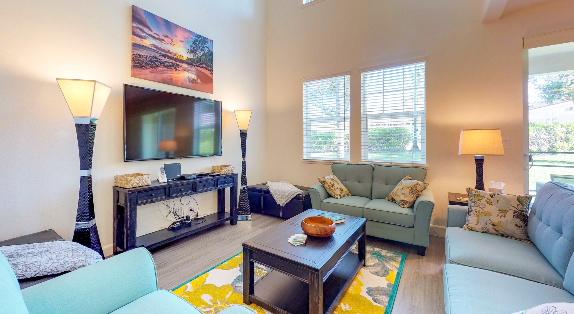 Kapolei Vacation Rentals, Ko Olina Kai 1051D - There's plenty of seating for game night in the living area.