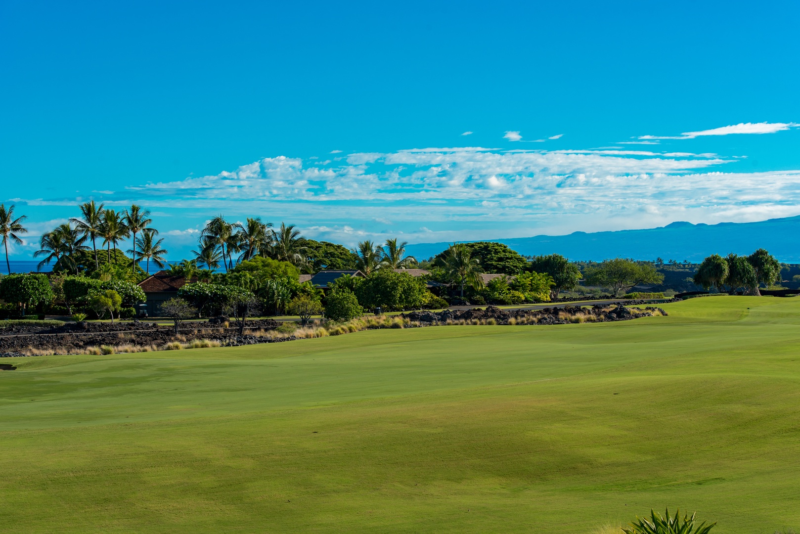 Kailua Kona Vacation Rentals, 3BD Ka'Ulu Villa (109A) at Four Seasons Resort at Hualalai - Aerial shot of the golf course.
