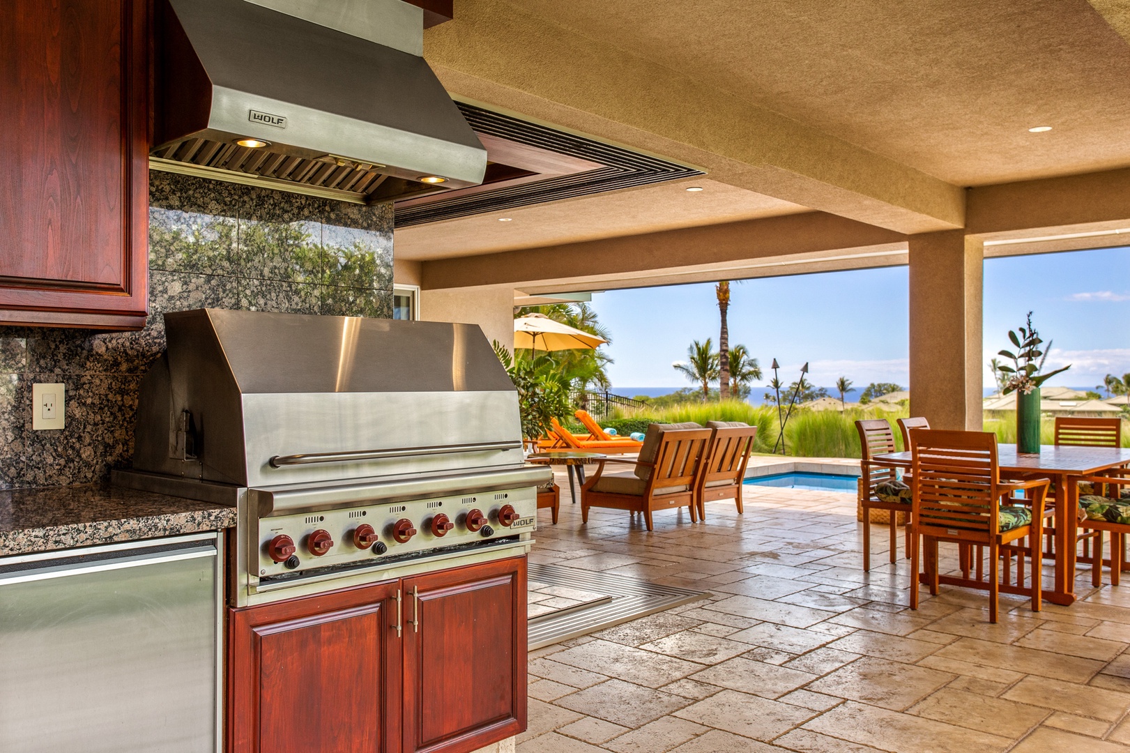 Kamuela Vacation Rentals, 3BD Wai'ula'ula Villa (312) at Mauna Kea Resort - Fire up the built-in grill for alfresco dining beside sweeping golf and ocean views.