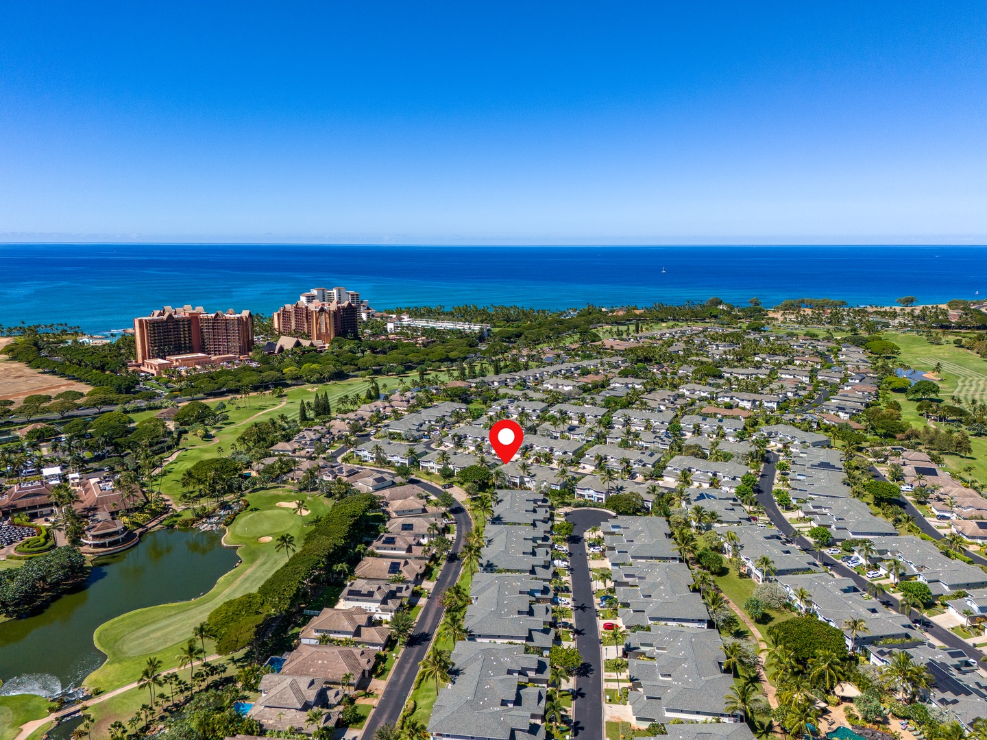 Kapolei Vacation Rentals, Ko Olina Kai 1105F - Map pin of the location.