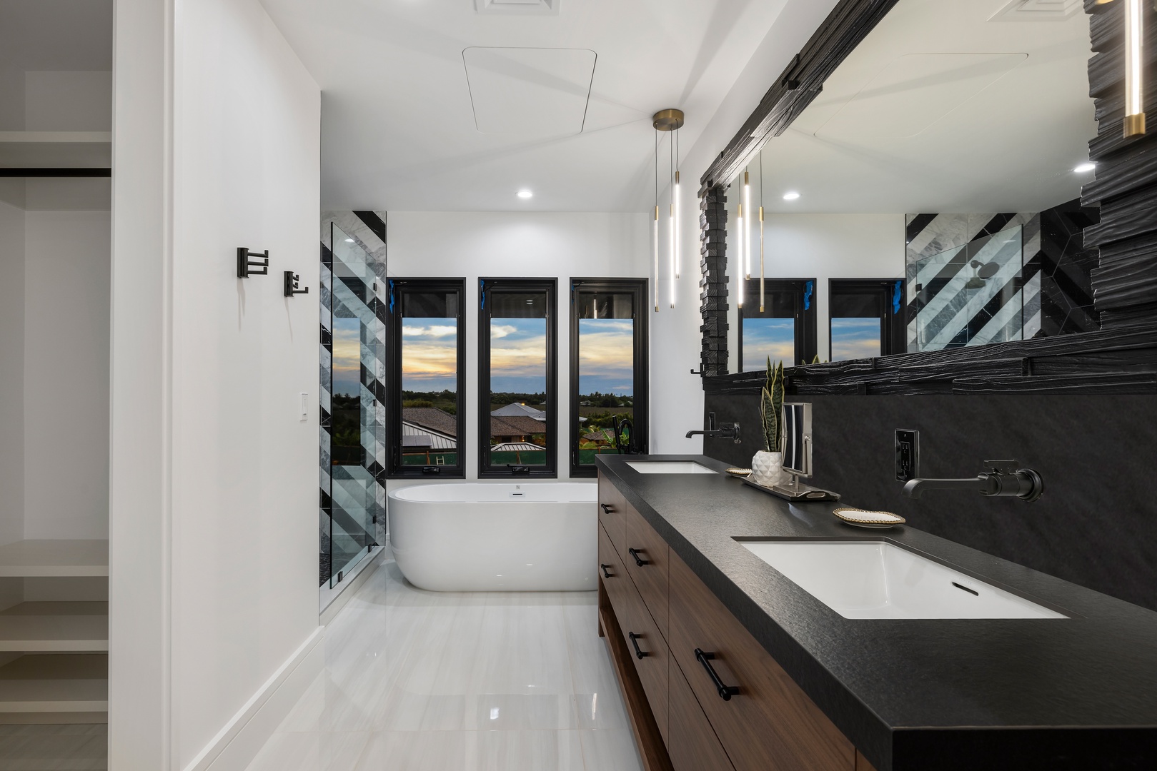 Koloa Vacation Rentals, Hale o ka Nene - Refresh in the spa-inspired ensuite, designed for tranquil moments with panoramic sunset views.