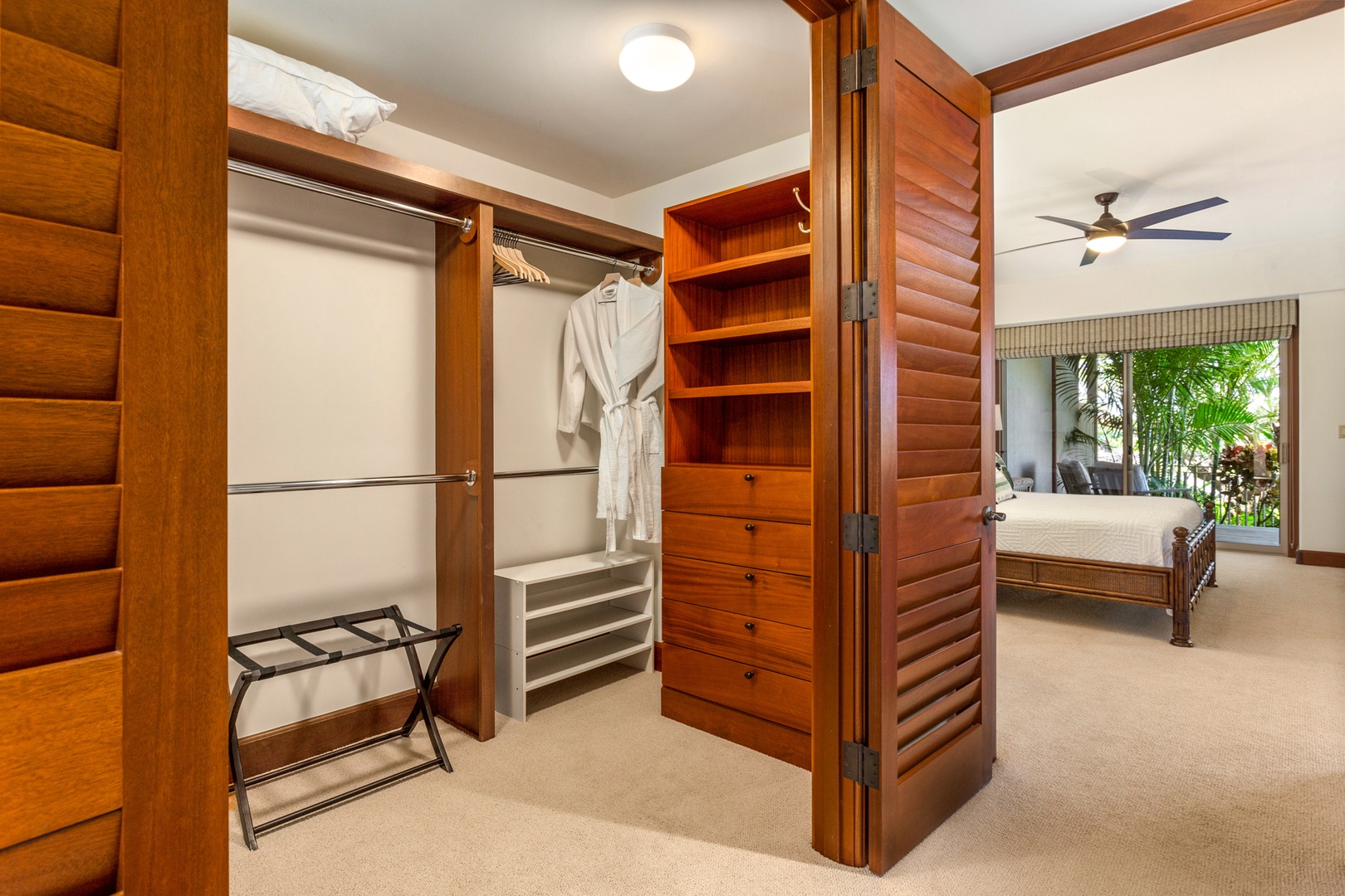 Kailua Kona Vacation Rentals, OFB 3BD Ka'Ulu Villa (129D) at Four Seasons Resort at Hualalai - Generous walk-in closet with provided robes.