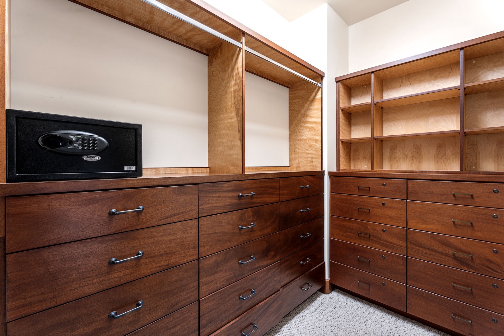 Kailua Kona Vacation Rentals, 3BD Pakui Street Estate (149) at Hualalai Resort - A walk-in closet with built-in koa drawers, so the suitcase empties on day one.