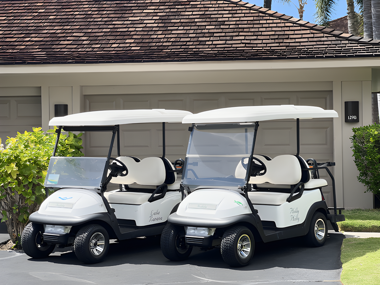 Kailua Kona Vacation Rentals, 3BD Ka'ulu Villa (129B) at Hualalai Resort - The villa offers two 4-seater golf carts for your use!