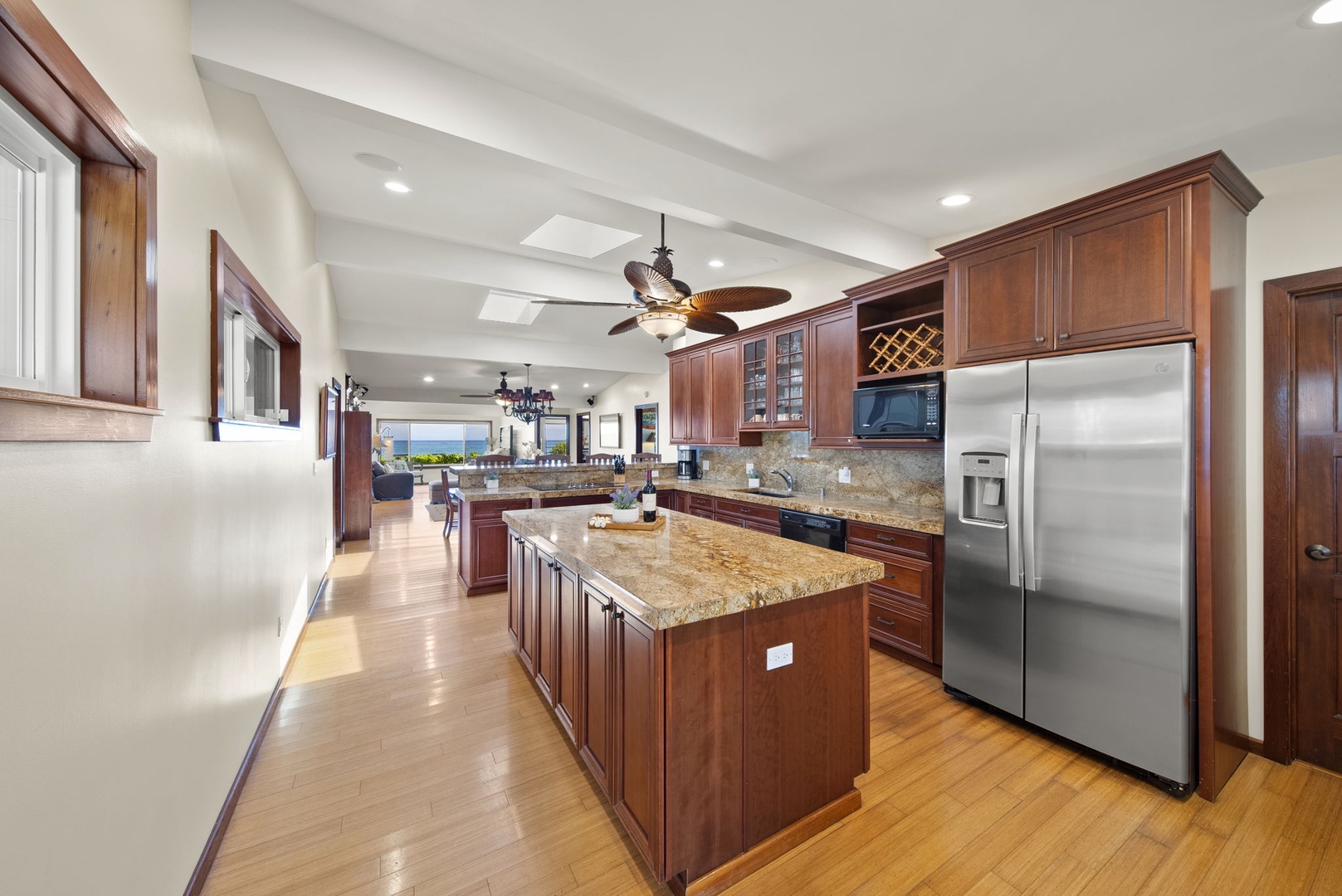 Waialua Vacation Rentals, Hale Oka Nunu - Updated gourmet kitchen with a large island