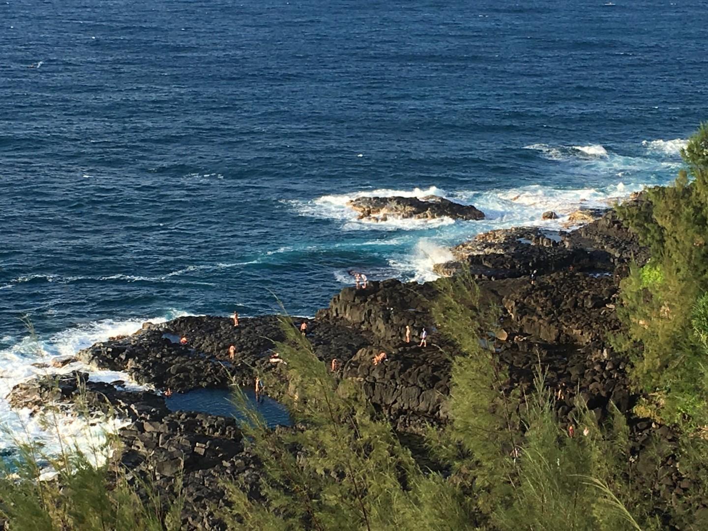 Princeville Vacation Rentals, Mauna Kai 11 - Queen's Bath, just a short distance away.