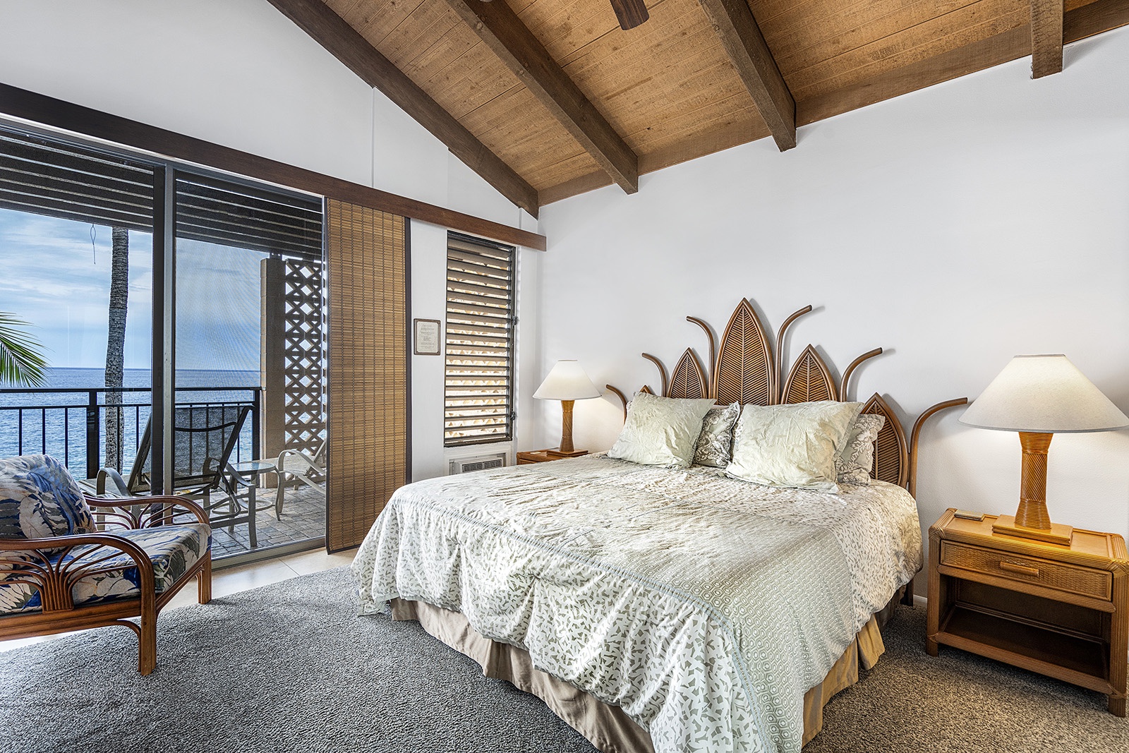 Kailua Kona Vacation Rentals, Kona Makai 6301 - Spacious air conditioned primary bedroom with King bed!