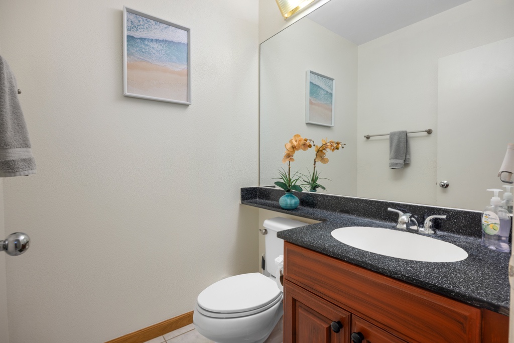 Convenient main-level half bath, ideal for guests and everyday ease during your extended stay.