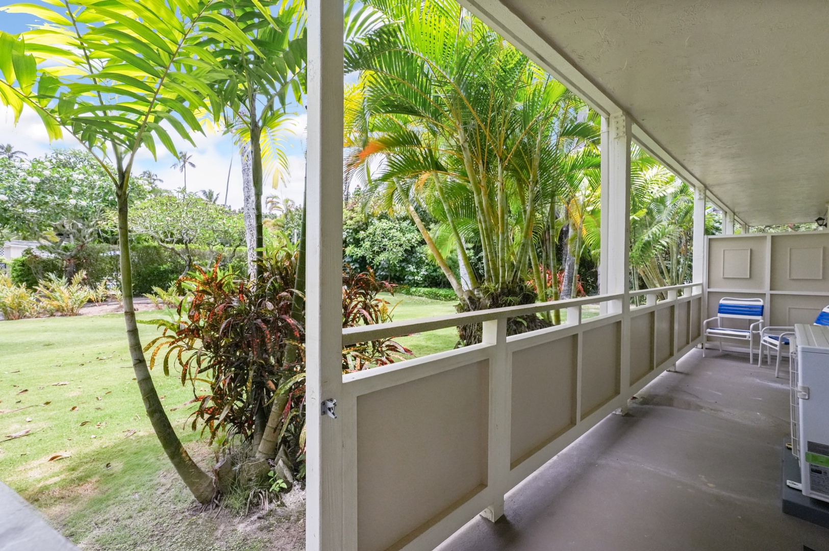 Kapaa Vacation Rentals, Kahaki Hale - Start each day on your shaded lanai with garden views and the gentle whisper of trade winds—your own quiet corner of paradise.