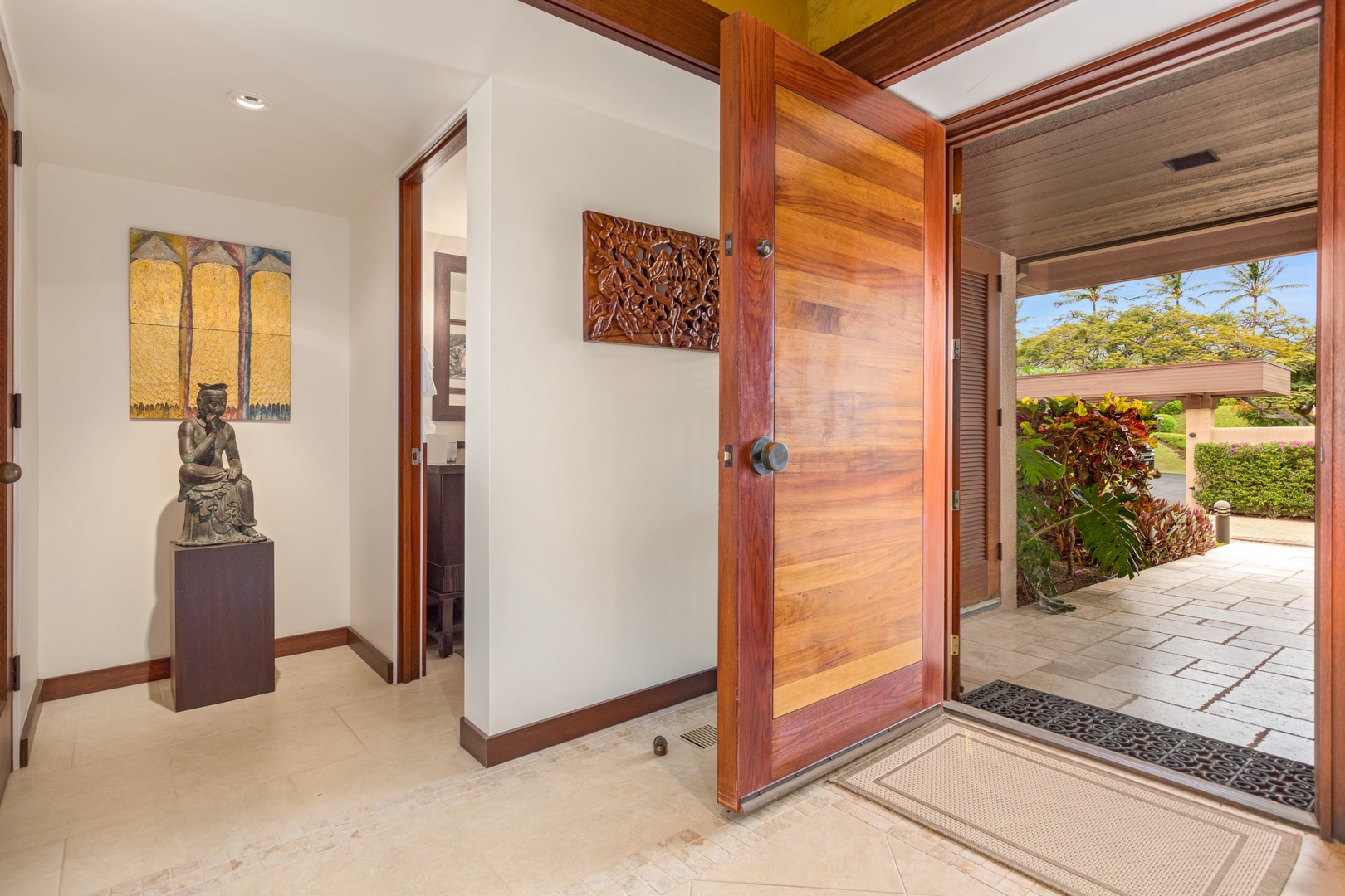 Kamuela Vacation Rentals, OFB 3BD Villas (39) at Mauna Kea Resort - Elegant front door opens to foyer.
