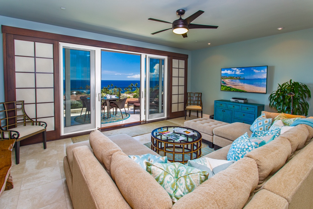 Wailea Vacation Rentals, Pacific Paradise Suite J505 at Wailea Beach Villas* - Ocean View Great Room with Spectacular Views