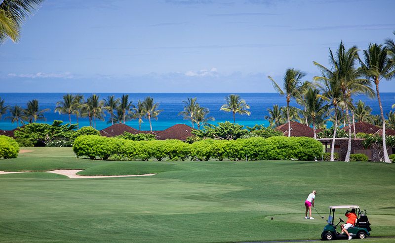 Kailua Kona Vacation Rentals, Fairway Villa 104A - Golf & ocean views from the villa.