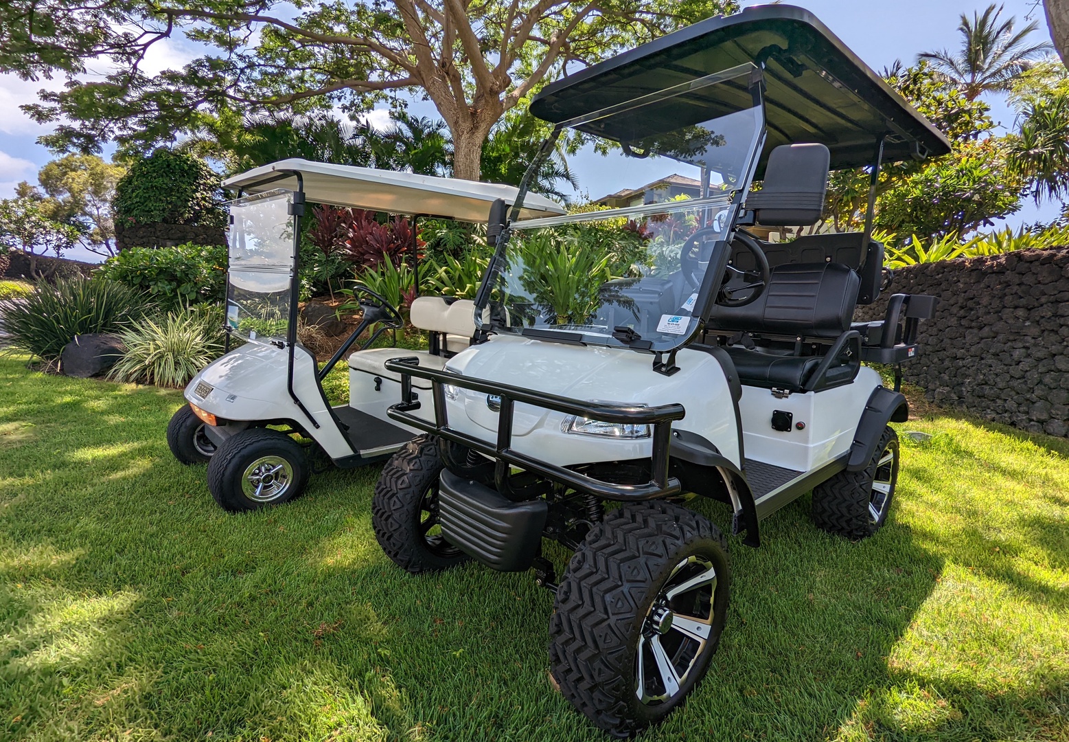 Kailua Kona Vacation Rentals, 3BD Hainoa Villa (2907C) at Hualalai Resort - Use of two 4-Seater golf carts is included in your rental for cruising the dazzling resort grounds in style.