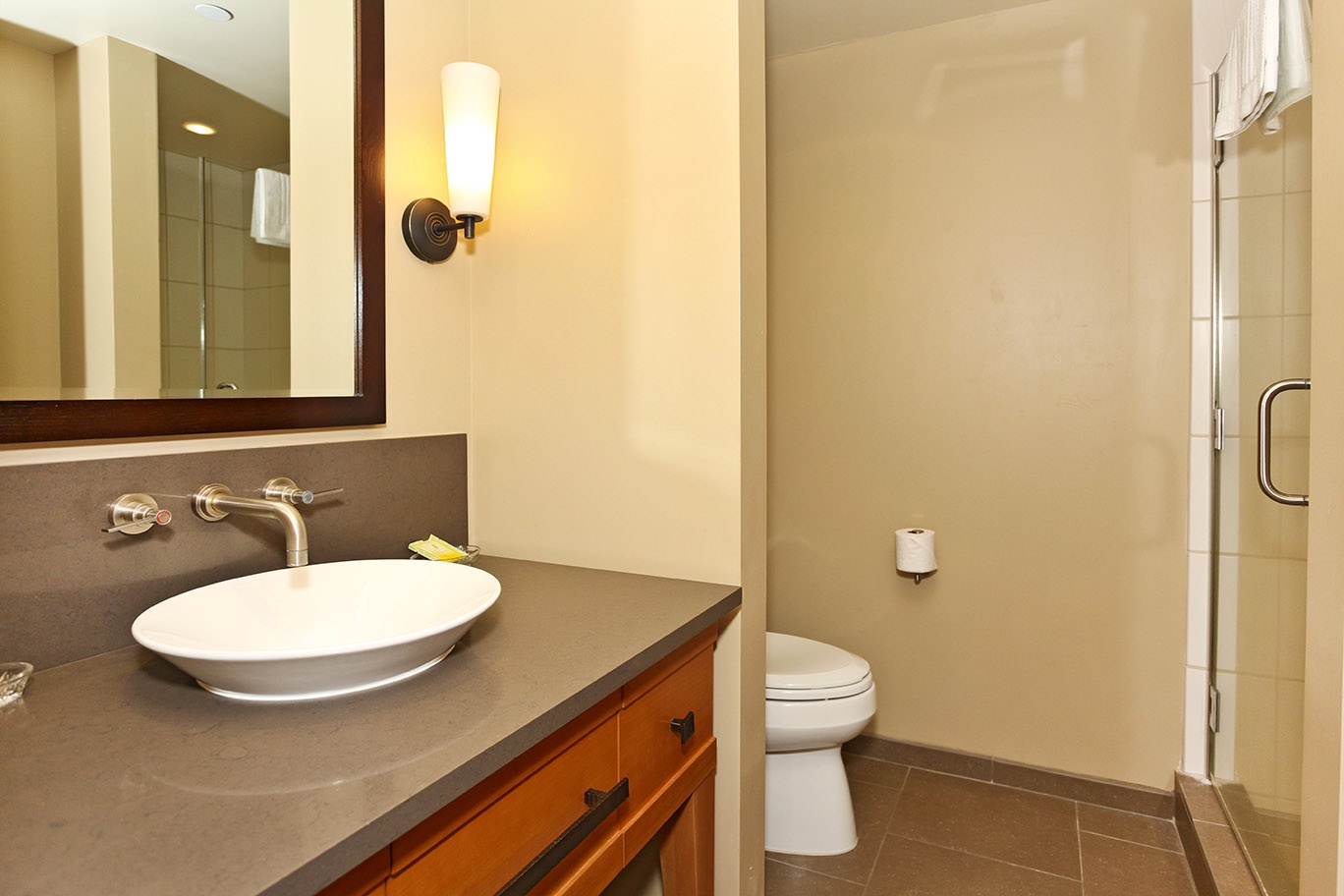 Kapolei Vacation Rentals, Ko Olina Beach Villas B204 - The second guest bathroom with a walk-in shower.
