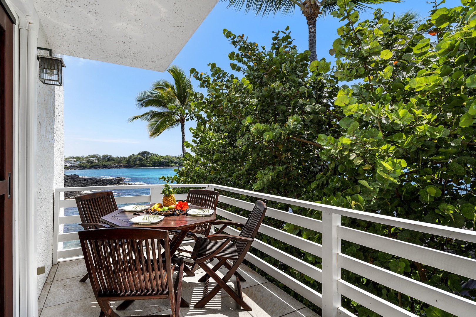 Kailua Kona Vacation Rentals, Kona's Shangri La - Third floor balcony for enjoying this oceanfront masterpiece