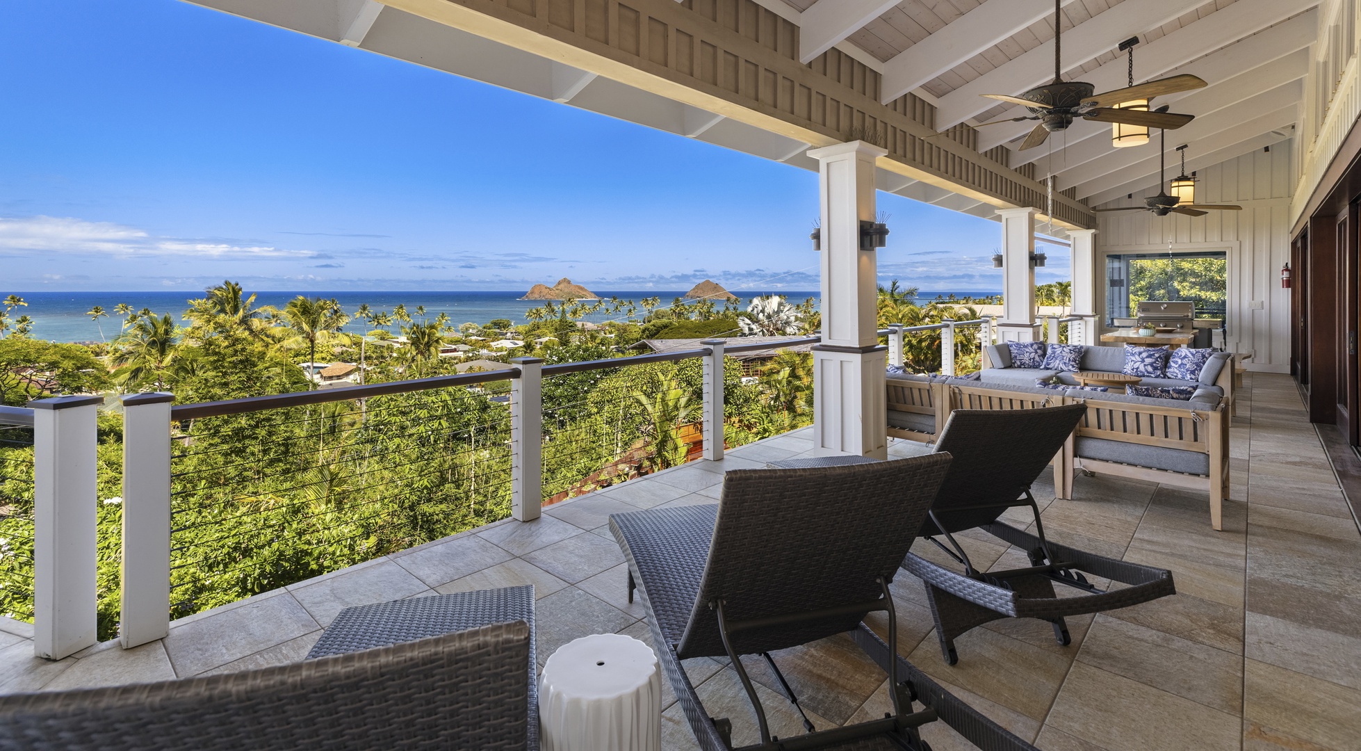 Kailua Vacation Rentals, Lanikai Villa** - Take in the calm, serene vibes with expansive ocean views from your chaise lounge