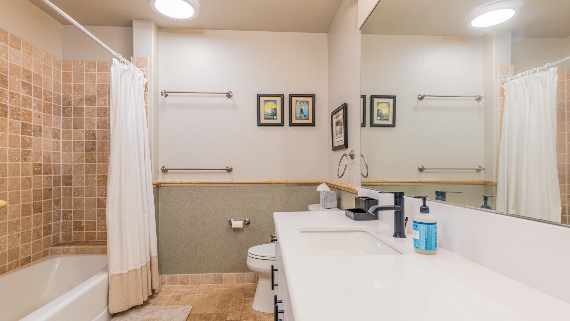 Kapolei Vacation Rentals, Kai Lani 24B - The second guest bathroom with a shower and vanity.