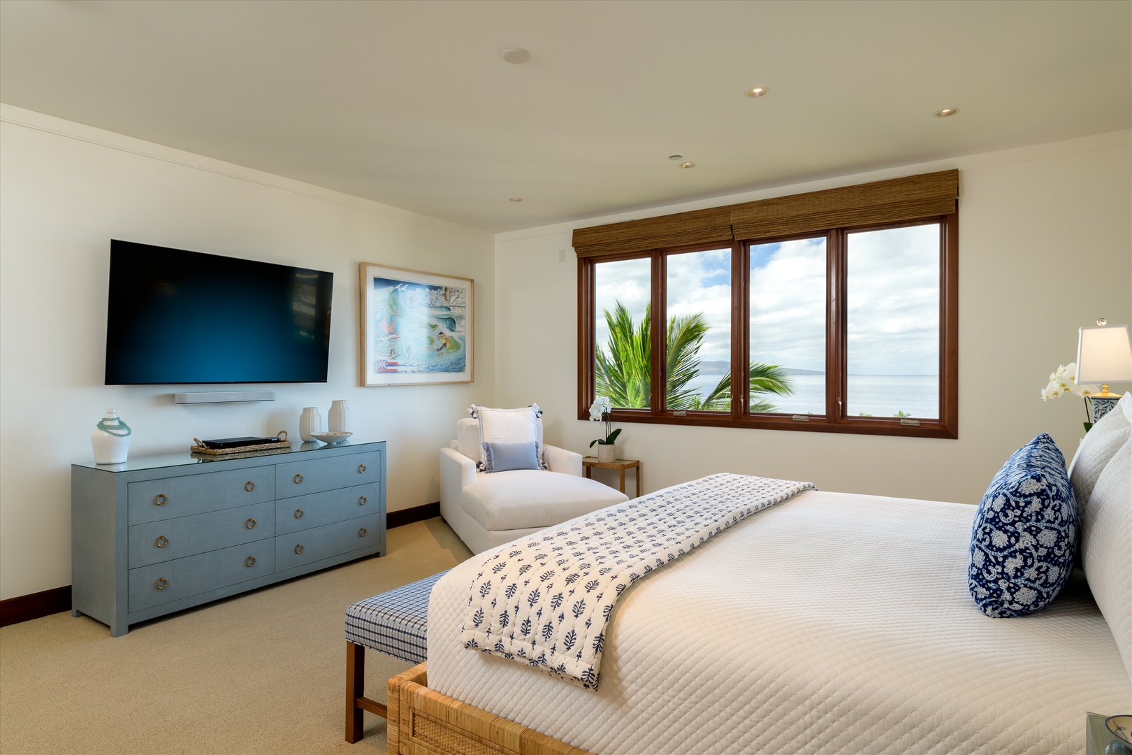 Wailea Vacation Rentals, Blue Ocean Suite H401 at Wailea Beach Villas* - Ocean View Master Bedroom