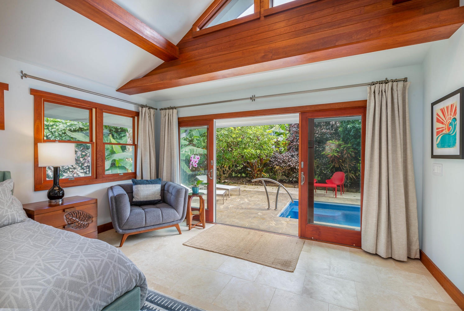 Princeville Vacation Rentals, Makana Lei - Convenient pool access from primary bedroom