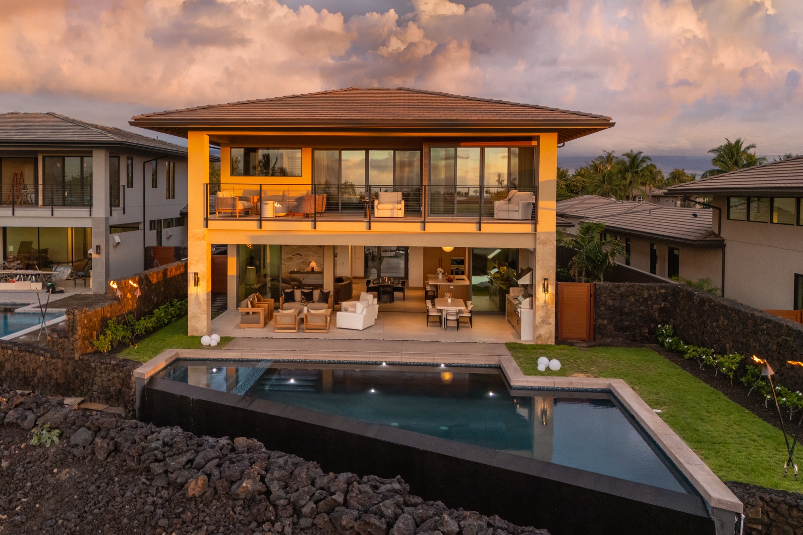 Kamuela Vacation Rentals, 6BD Mauna Lani Lux Golf Estate (3) at One Ocean - The tropical evenings surrounded by the Island beauty are unmatched!