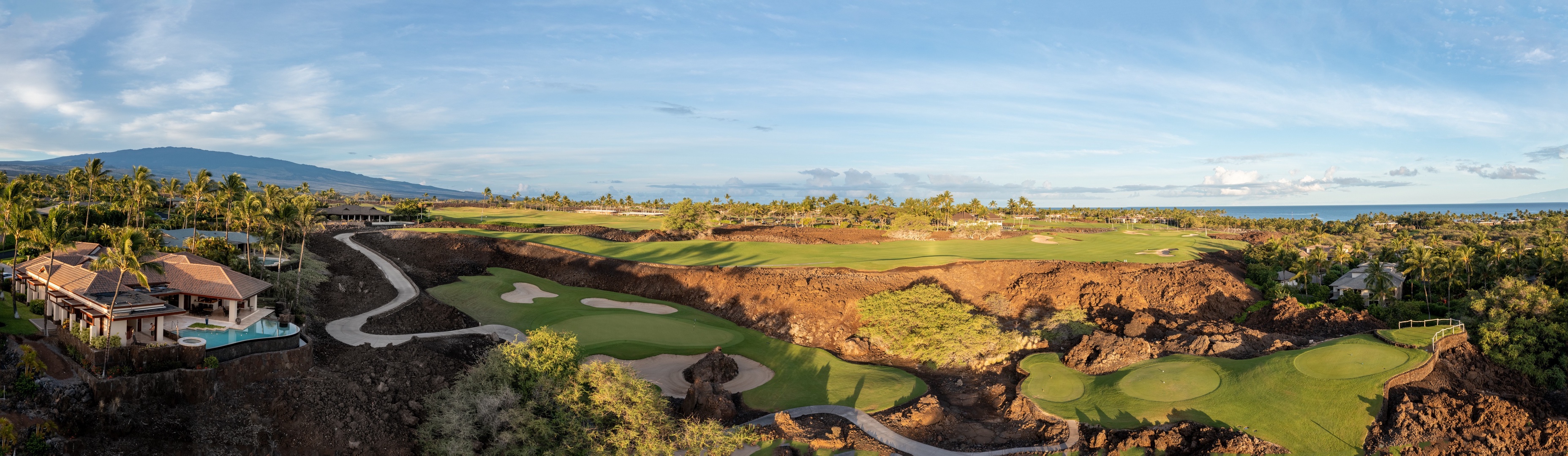 Kamuela Vacation Rentals, Champion Ridge 7 - Early morning light illuminates the fairways just steps from your retreat.