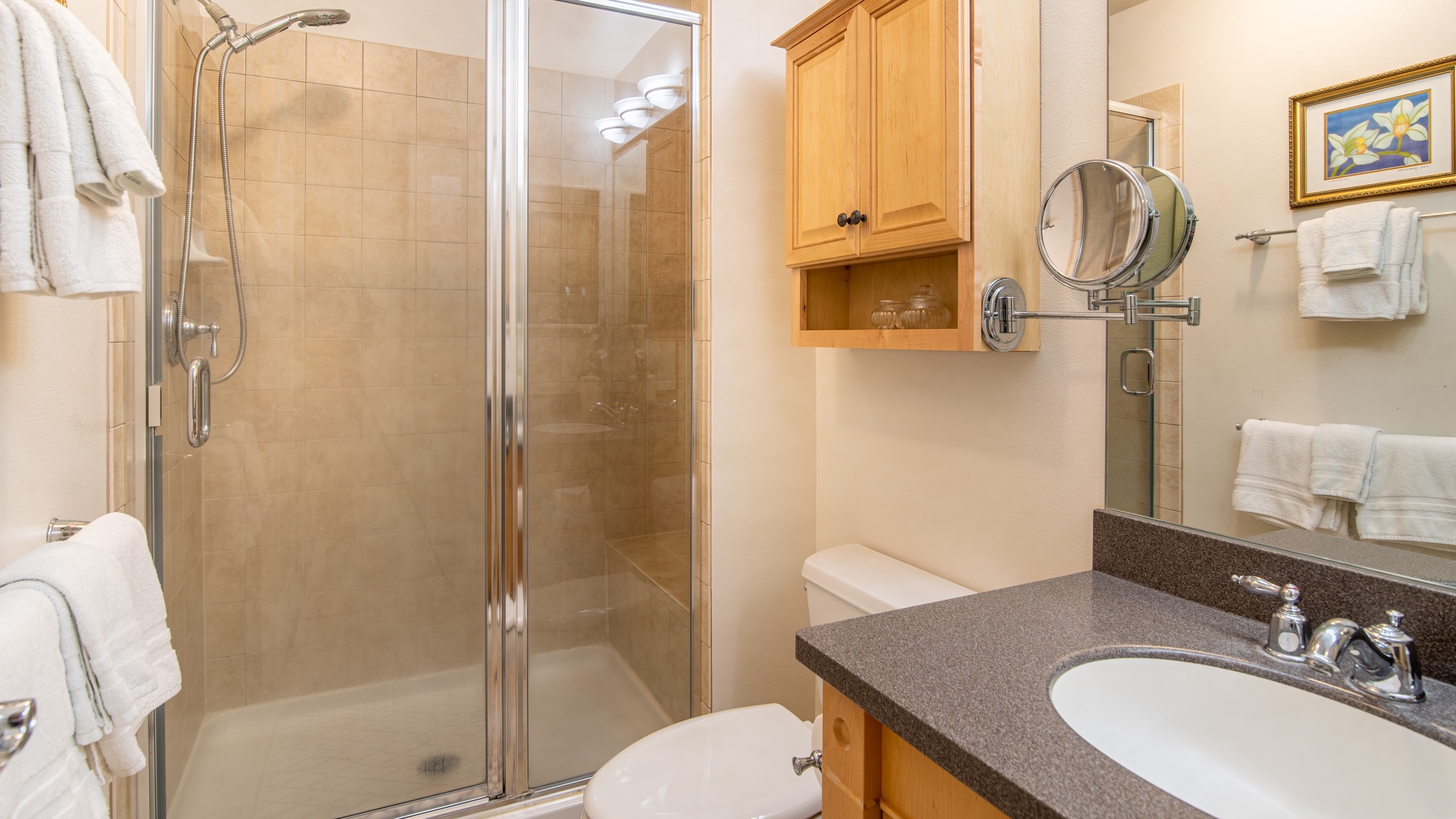 Kapolei Vacation Rentals, Hillside Villas 1538-2 - The primary guest bathroom has a walk-in shower.