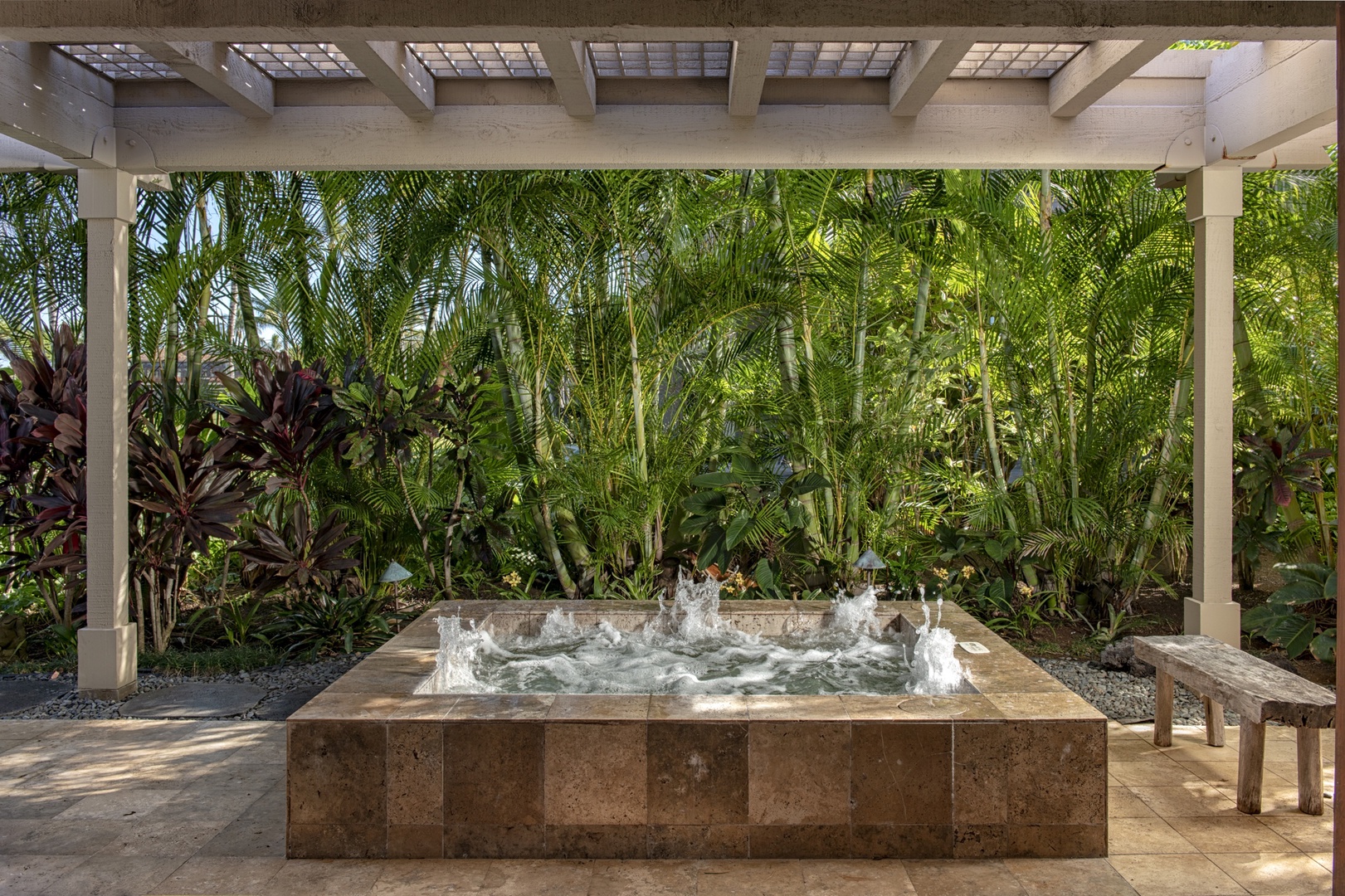 Kailua Kona Vacation Rentals, 3BD Golf Villa (3101) at Four Seasons Resort at Hualalai - Private hot tub on generous lanai w/ front row ocean & golf course views.