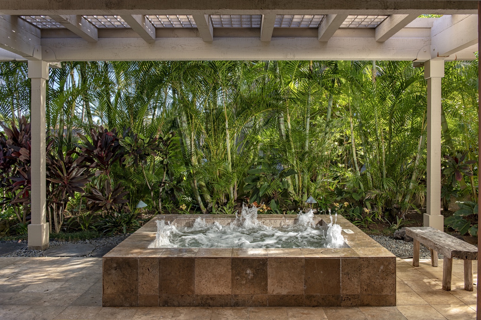Kailua Kona Vacation Rentals, 3BD Golf Villa (3101) at Hualalai Resort - Private hot tub on generous lanai w/ front row ocean & golf course views.