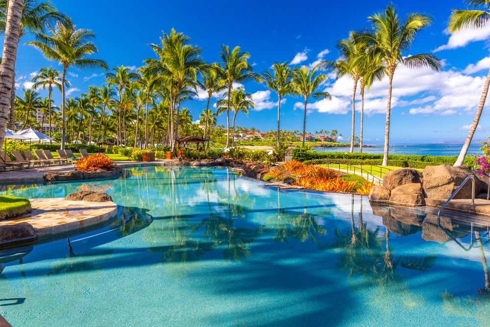 Wailea Vacation Rentals, Solara Luxe Pool Villa D101 at Wailea Beach Villas* - Adult Infinity-Edge Heated Swimming Pool set Directly on Wailea Beach