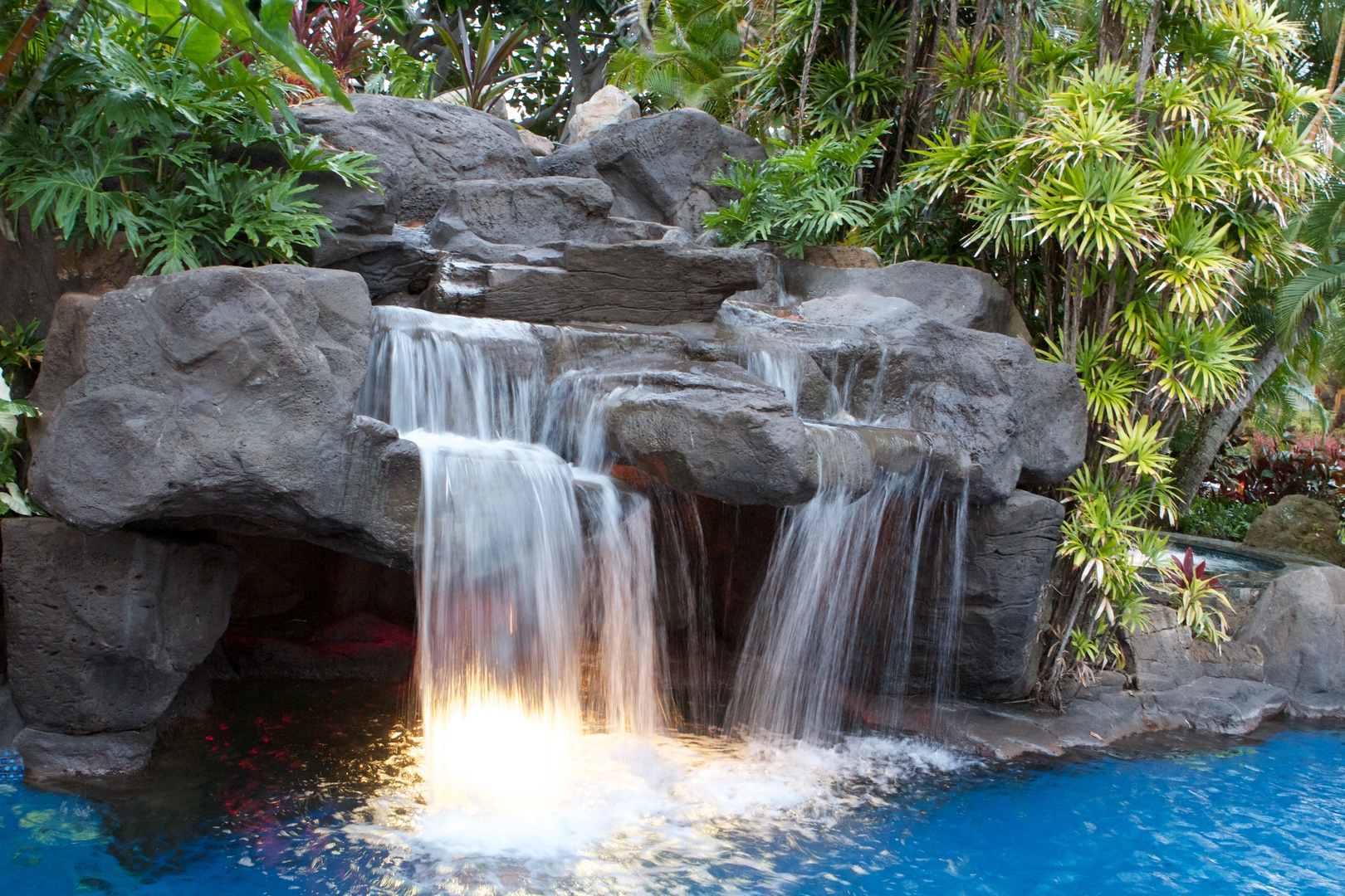 Kailua Vacation Rentals, Paul Mitchell Estate* - Pool waterfall and grotto
