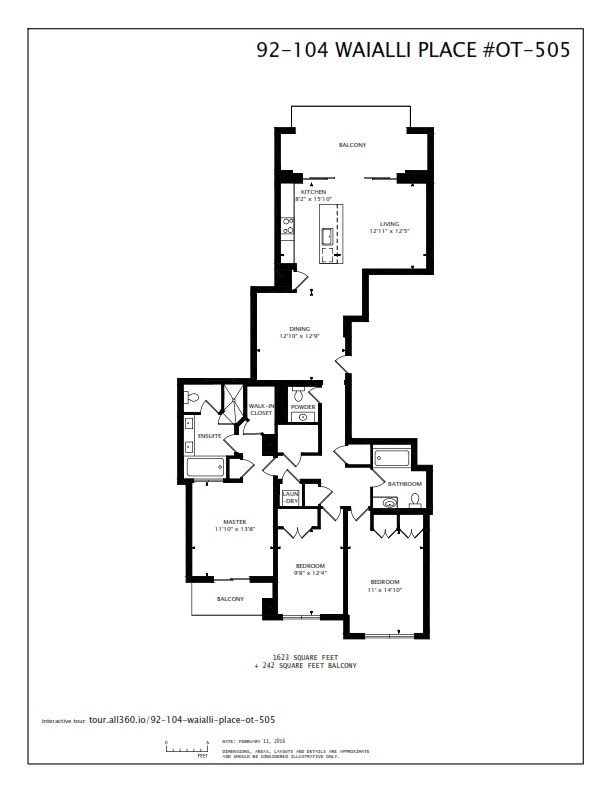 Kapolei Vacation Rentals, Ko Olina Beach Villas O505 - Ko Olina Resort - O505 villa floorplan